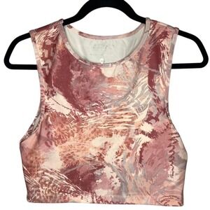 Laundry by Shelli Segal Pink Abstract Crop‎ Top- Medium